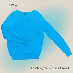 J.Crew Sweater Men Large Blue V-Neck Preppy Minimalist Corpcore Classic Academia